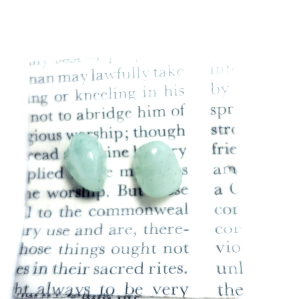 Aventurine studs - Picture 7 of 7